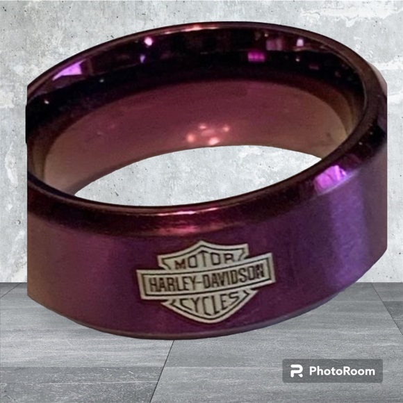 Purple motorcycle titanium 8MM ring. - Picture 8 of 9